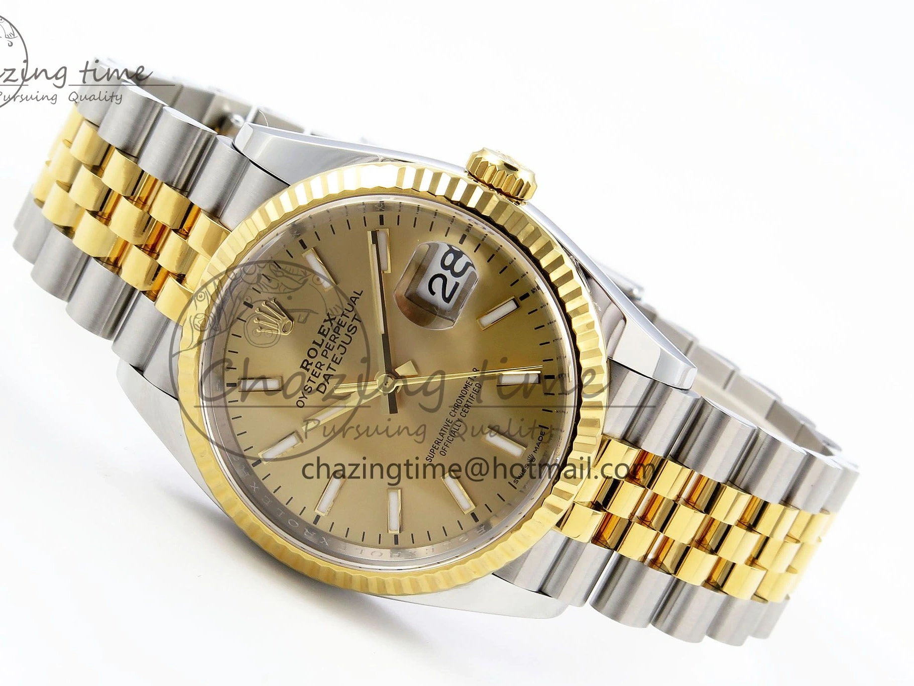 MiroTime 0205 DateJust 36 126233 Clean 1:1 Best Edition 904L Steel YG Stick Dial on SS YG Jubilee Bracelet VR Trendy 1501